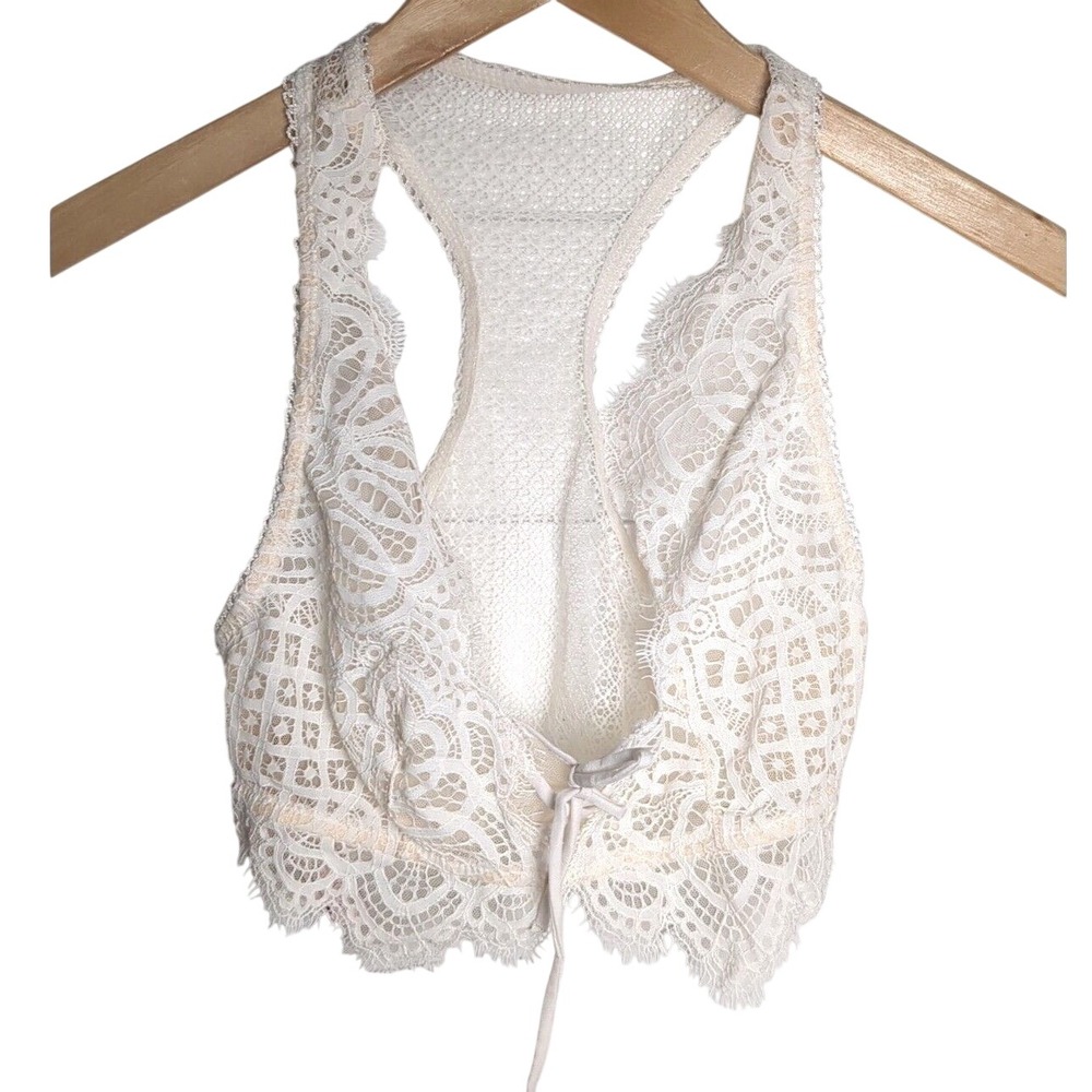 Victoria's Secret Women's Lace Sheer Dream‎ Angels Bralette Sz XS NWT Ivory Sexy